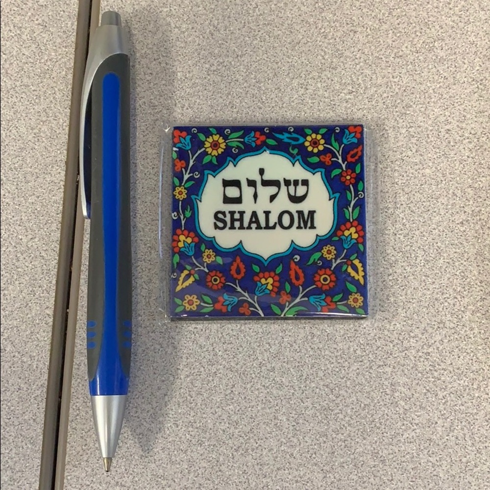 Colorful Floral Tile Magnet